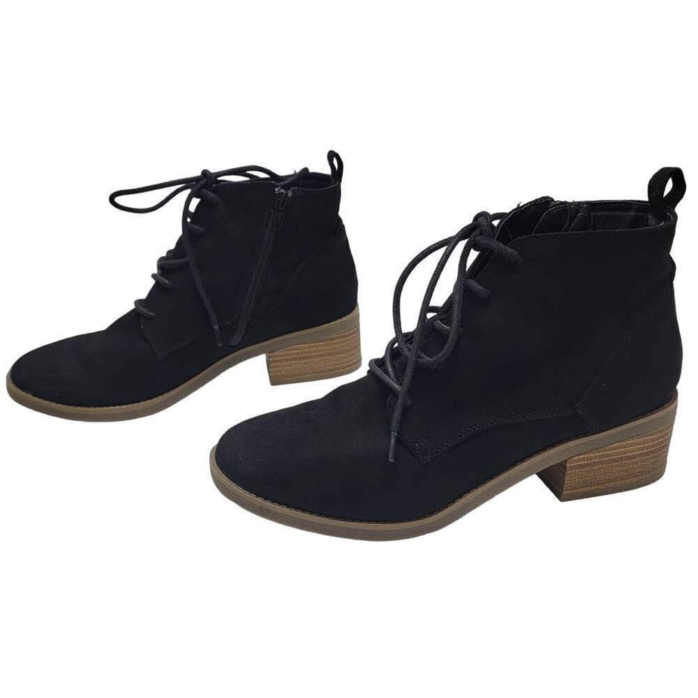 Witchy Boho Whmisygoth Casual Black Vegan Suede Boots Rizio by Style & Co.